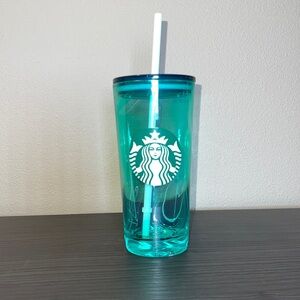 GLASS ULTRA RARE!!! Starbucks 2022 Seafoam Translucent Green Cold Tumbler Swirl